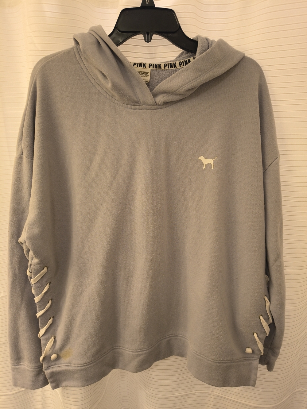 PINK Victoria's Secret Lightweight Hooded Sweatshirt in Light Gray - Men's